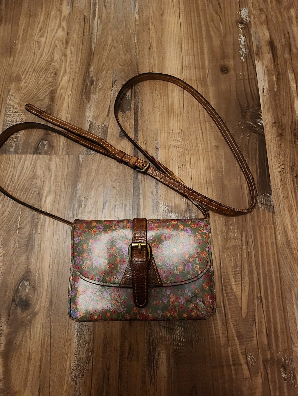 Patricia Nash Floral Leather Crossbody